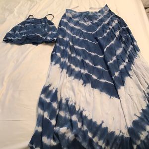 Lulus Two-piece Tie-die Maxi Dress